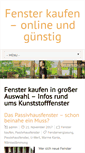 Mobile Screenshot of fenster-kaufen.eu